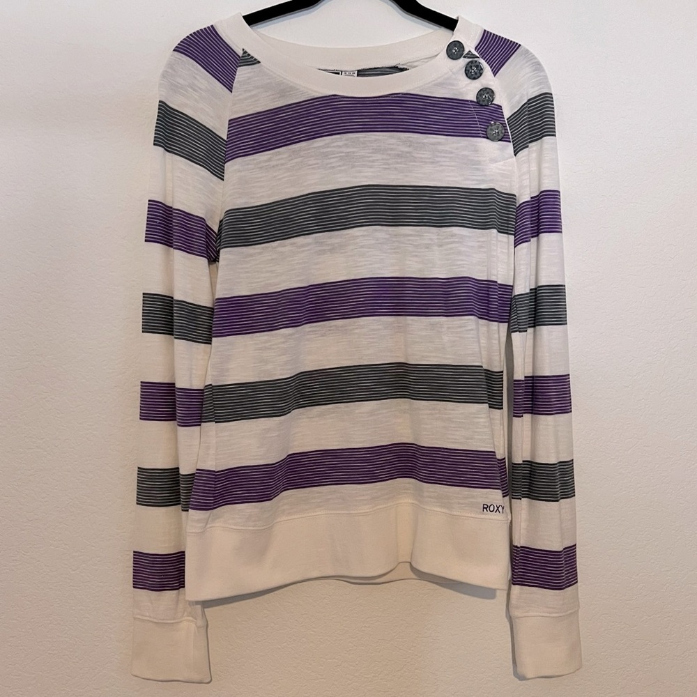 NWOT Roxy Striped Long Sleeve Sweater